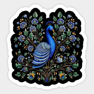 A Cute Peacock Scandinavian Art Style Sticker